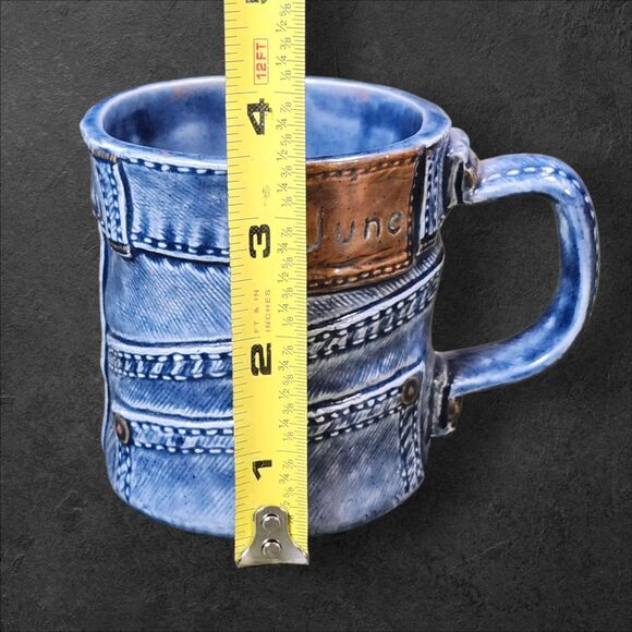 Vintage Y2K 2000 BC Jeans Mug “June” Denim Novelty Coffee Cup Birthday Giftware - Picture 7 of 8